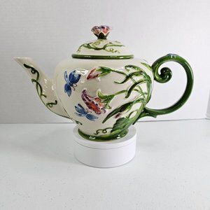 Temptations Tara DRAGONFLY Teapot Hand Painted Crafted 50 oz Unused Replacement